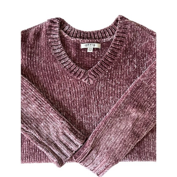 Orvis Classic‎ Collection Size S V Neck Shimmering Knit Soft Chenille Sweater - Picture 3 of 5